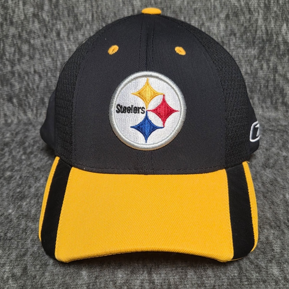 Pittsburgh Steelers Hat Reebok NFL Adjustable Black Gold Embroidered Logo Cap